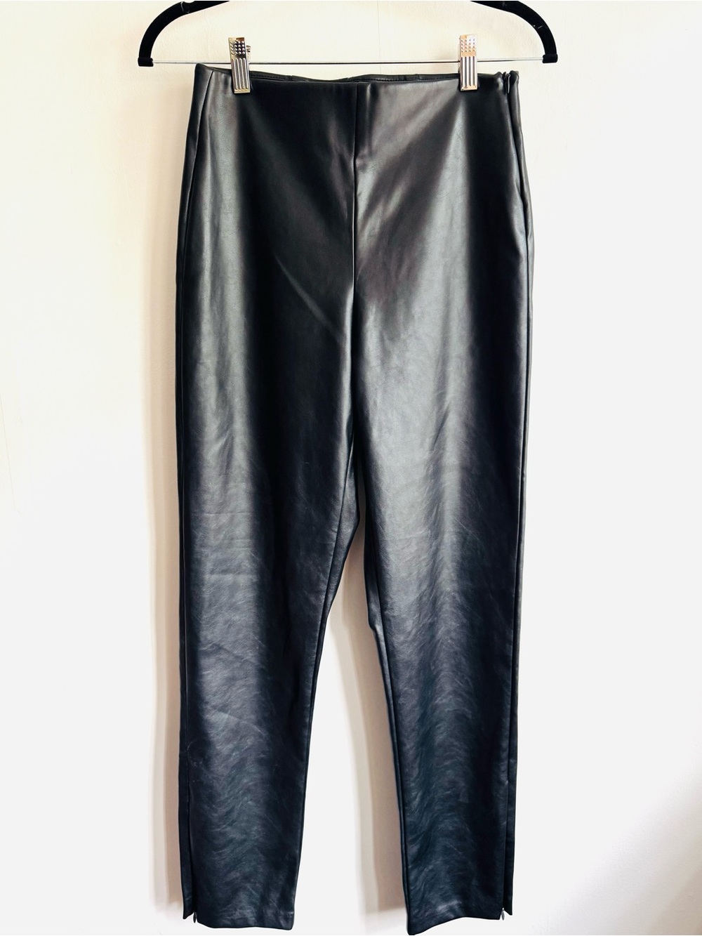 Old Navy Black Faux Leather Slim Trousers